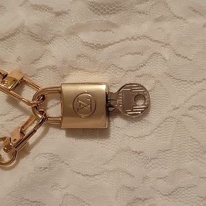Vintage Louis Vuitton lock and key with chain#220